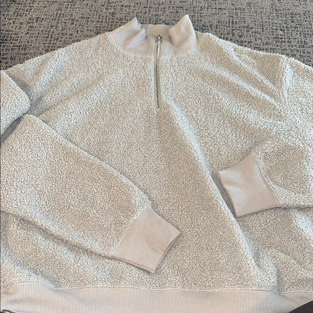 Cozy Cream Quarter-Zip Pullover